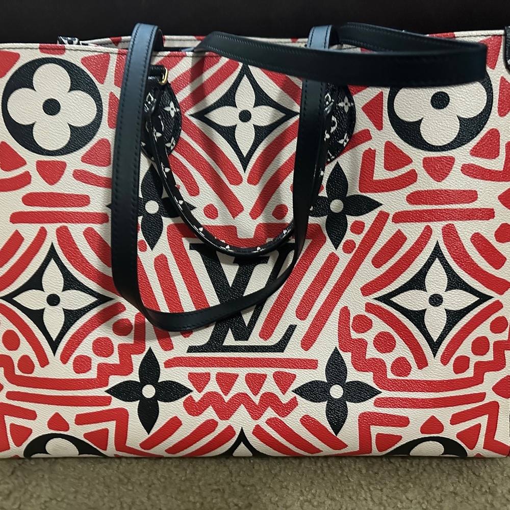 Louis Vuitton Crafty On the Go Red Black & Crème GM